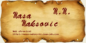 Maša Maksović vizit kartica